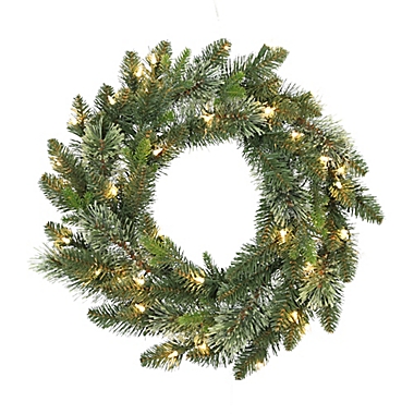 Bee &amp; Willow&trade; 24-Inch Basic Value Artificial Christmas Wreath in Green. View a larger version of this product image.