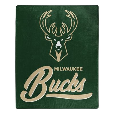 NBA Milwaukee Bucks Signature Raschel Throw Blanket
