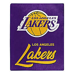 NBA Los Angeles Lakers Signature Raschel Throw Blanket