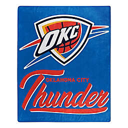 NBA Oklahoma City Thunder Signature Raschel Throw Blanket