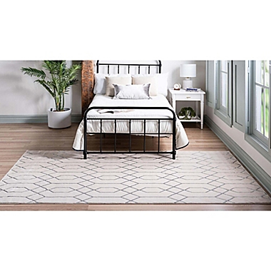 Marilyn Monroe&reg; Trellis Glam 5&#39; x 8&#39; Powerloomed Area Rug in White. View a larger version of this product image.