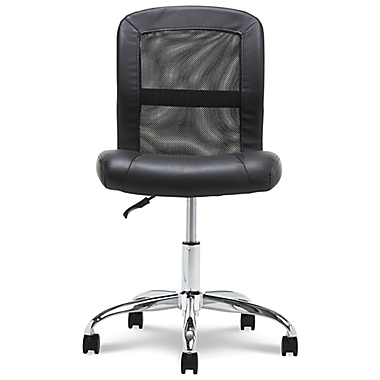 Serta&reg; Faux Leather Swivel Essentials Office Chair in Black. View a larger version of this product image.