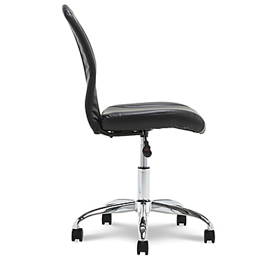 Serta&reg; Faux Leather Swivel Essentials Office Chair in Black. View a larger version of this product image.