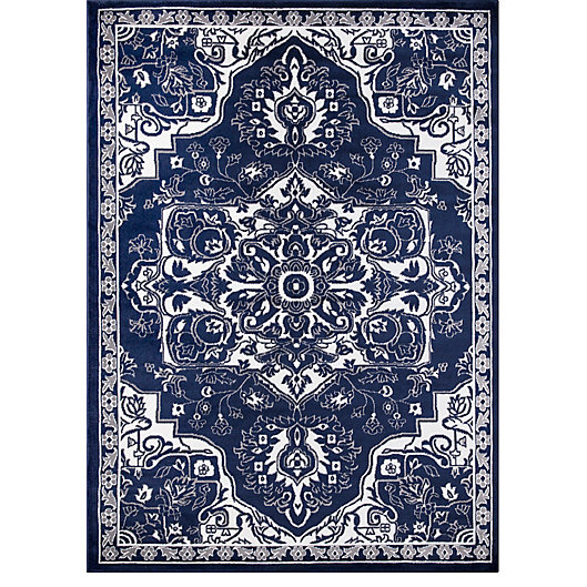 Alternate image 1 for Concord Global Trading Jefferson Vintage Medallion 6'7 x 9'3 Area Rug in Navy