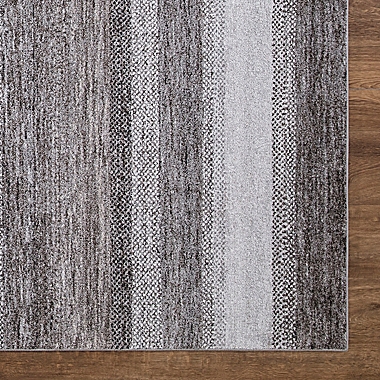 Concord Global Florencia Stripe 7&#39;10 x 10&#39;6 Area Rug in Grey. View a larger version of this product image.