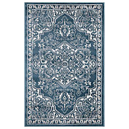 Concord Global Trading Jefferson Vintage Medallion 2&#39;7 x 4&#39;1 Area Rug in Blue