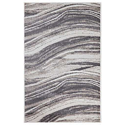 Concord Global Trading Jefferson Marble Stripes 2'7 x 4'1 Accent Rug in Grey