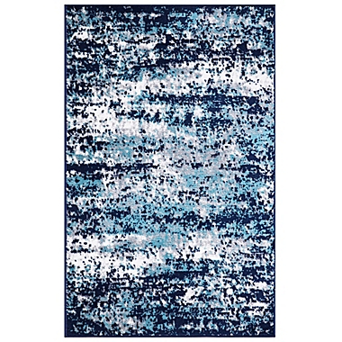 Concord Global Trading Jefferson Abstract 2&#39;7 x 4&#39;1 Area Rug in Navy. View a larger version of this product image.