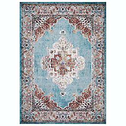 Concord Global Trading Elegance Medallion 6'7 x 9'3 Area Rug in Blue