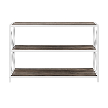 Forest Gate&trade; Blair 40-Inch Media Bookshelf in Grey Wash. View a larger version of this product image.