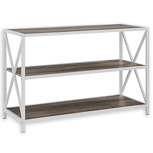 Blair 40 Bookshelf Console Table, 40 Inch Bookcase With Doors