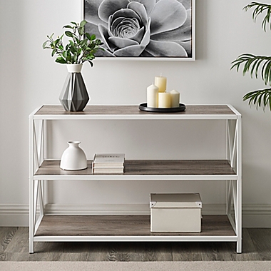 Forest Gate&trade; Blair 40-Inch Media Bookshelf in Grey Wash. View a larger version of this product image.