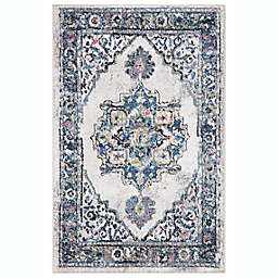 Concord Global Trading Barclay 2'7 x 4'1 Medallion Accent Rug in Ivory