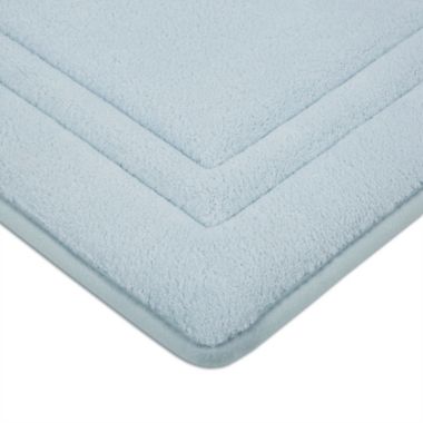 Simply Essential&trade; Memory Foam 17" x 24" Bath Mat in Sea Glass. View a larger version of this product image.