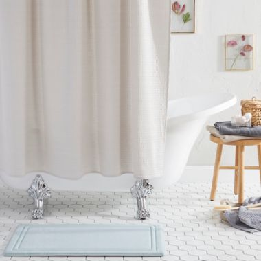 Simply Essential&trade; Memory Foam 17" x 24" Bath Mat in Sea Glass. View a larger version of this product image.