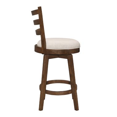 Bee &amp; Willow&trade; Ladder Back Swivel Counter Stool in Walnut. View a larger version of this product image.
