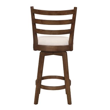 Bee &amp; Willow&trade; Ladder Back Swivel Counter Stool in Walnut. View a larger version of this product image.