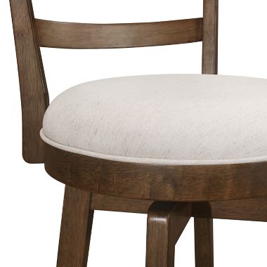 Bee &amp; Willow&trade; Ladder Back Swivel Counter Stool in Walnut. View a larger version of this product image.