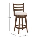 Alternate image 2 for Bee &amp; Willow&trade; Ladder Back Swivel Counter Stool in Walnut