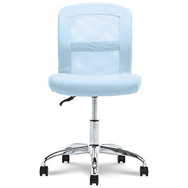 Serta&reg; Faux Leather Swivel Essentials Office Chair in Blue. View a larger version of this product image.