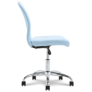 Serta&reg; Faux Leather Swivel Essentials Office Chair in Blue. View a larger version of this product image.