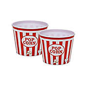 Harvest 2-Pack 40 oz. Popcorn Tubs in Red/White