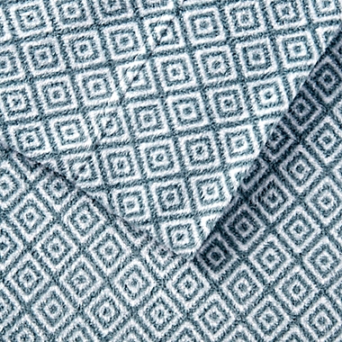 True North by Sleep Philosophy Micro Fleece King Sheet Set in Blue Diamond. View a larger version of this product image.