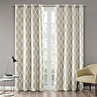 Alternate image 0 for Blakesly Printed Ikat 95-Inch Grommet Top Room Darkening Curtain Panel in Taupe (Single)