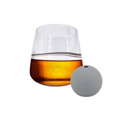 Our Table&trade; 4-Piece On The Rocks Glasses and Ice Molds Set in Grey. View a larger version of this product image.