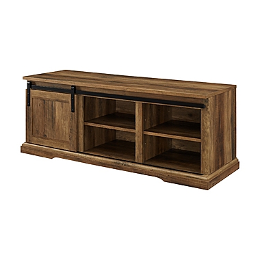 Forest Gate&trade; 48-Inch Sage Farmhouse Sliding Door Entryway Bench in Rustic Oak. View a larger version of this product image.