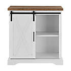 Alternate image 5 for Forest Gate&trade; Wheatland Modern Farmhouse Sliding Door Accent Cabinet in White/Brown