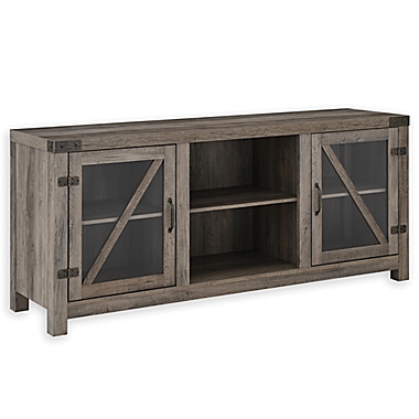 Forest Gate&trade; Wheatland 58-Inch TV Stand in Grey Wash. View a larger version of this product image.