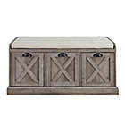 Alternate image 4 for Forest Gate&trade; 3-Drawer Farmhouse Bench with Cushion in Grey Wash