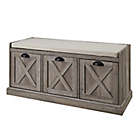 Alternate image 6 for Forest Gate&trade; 3-Drawer Farmhouse Bench with Cushion in Grey Wash