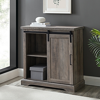 Forest Gate&trade; Sage Sliding Door Accent Cabinet in Grey. View a larger version of this product image.