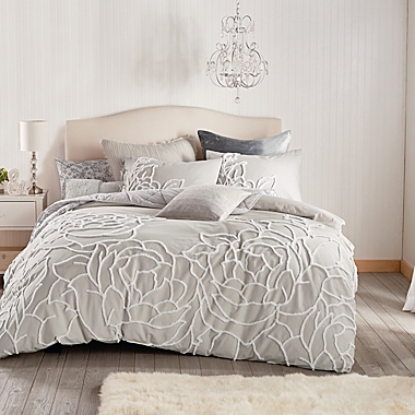 Peri Home Chenille Rose Full/Queen Comforter Set in Grey. View a larger version of this product image.