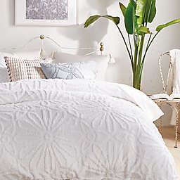 Peri Home Chenille Medallion 3-Piece Full/Queen Comforter Set in White