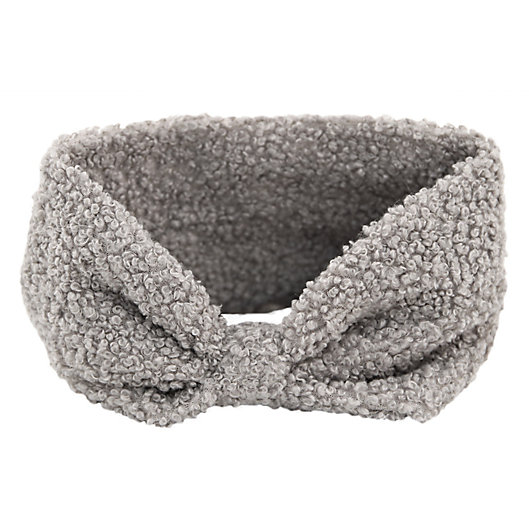 Alternate image 1 for Sherpa Knot Headband in Grey