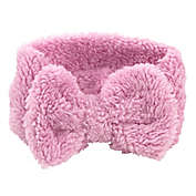 Sherpa Bow Headband in Pink