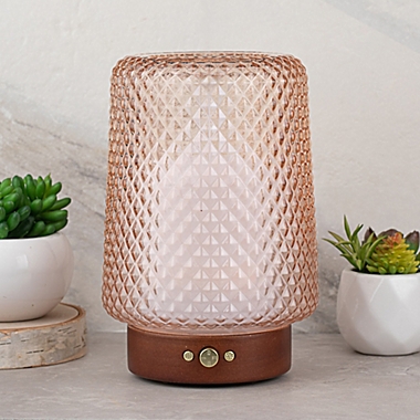 SpaRoom&reg; Dahlia Glass Essential Oil Diffuser in Blush. View a larger version of this product image.