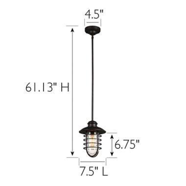 Design House Stevenson Pendant Light in Bronze. View a larger version of this product image.
