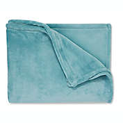 Angel Oak Polyester Throw Blanket in Mineral Blue
