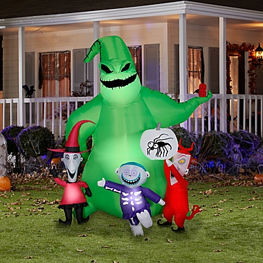 Gemmy Oogie Boogie with Creatures 7-Foot Airblown&reg; Inflatable Halloween Lawn Decoration. View a larger version of this product image.