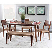 Cherie 6-Piece Dining Set in Brown