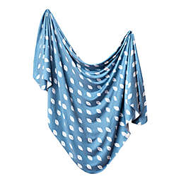 Copper Pearl™ Quarterback Knit Swaddle Blanket in Blue