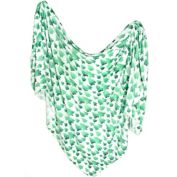 Copper Pearl Forest Knit Swaddle Blanket in Green