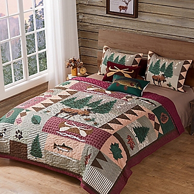 Moose Lodge Reversible Quilt Set. View a larger version of this product image.