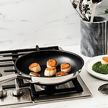 Ninja&trade; Foodi NeverStick Nonstick 8-Inch &amp; 10.25-Inch Stainless Steel Fry Pan Set. View a larger version of this product image.