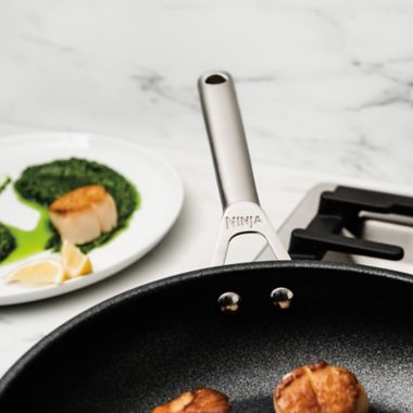 Ninja&trade; Foodi NeverStick Nonstick 8-Inch &amp; 10.25-Inch Stainless Steel Fry Pan Set. View a larger version of this product image.