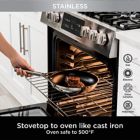 Alternate image 1 for Ninja&trade; Foodi NeverStick Nonstick 8-Inch &amp; 10.25-Inch Stainless Steel Fry Pan Set